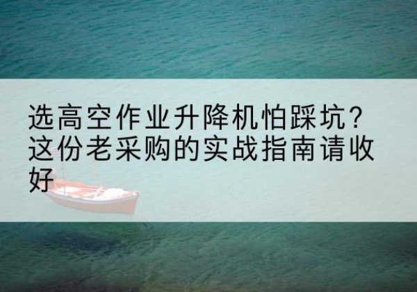鹿寨高空作业升降机厂家推荐-选高空作业升降机怕踩坑？这份老采购的实战指南请收好